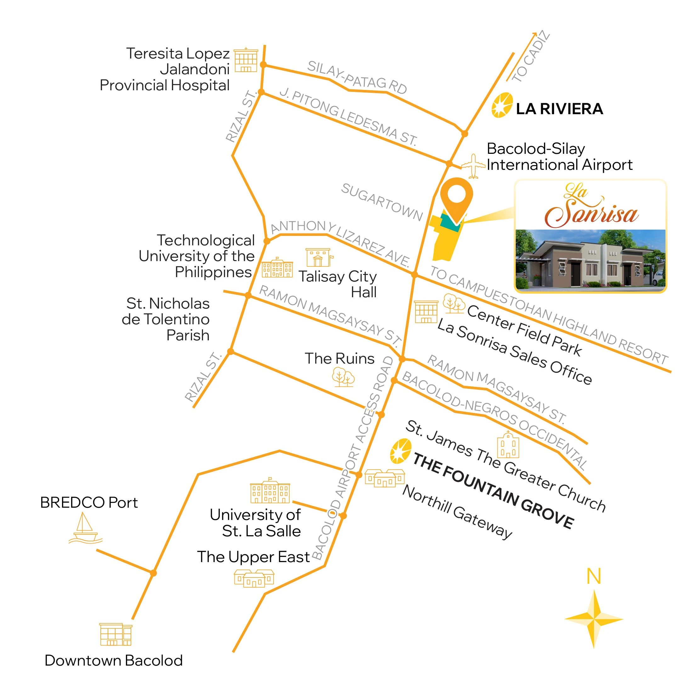 La Sonrisa Vicinity Map